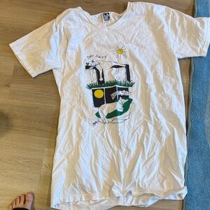 Kids White Day and Night Graphic Tee